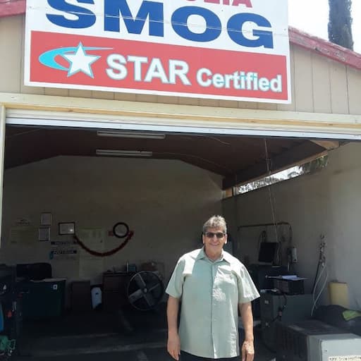 Magnolia Smog STAR Certified sign at the Santee test-only station on Magnolia Ave